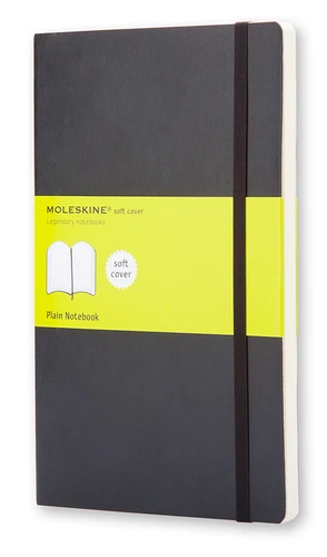Moleskine Noir Carnet Classique Grand Format À Pages Blanches Couverture Souple - Image 5