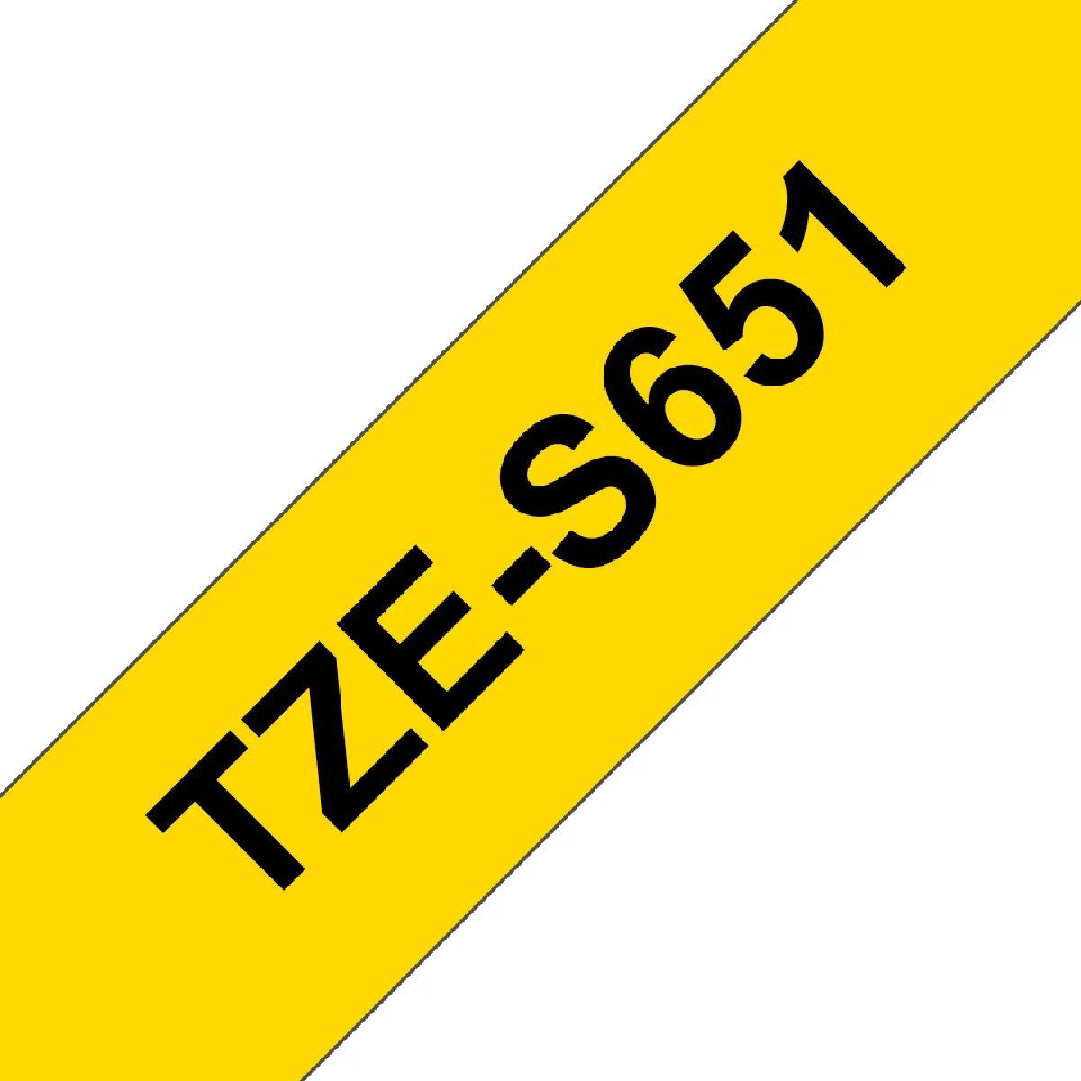 Brother Ruban encreur TZe-S651 Noir sur Jaune 24mm x 8m