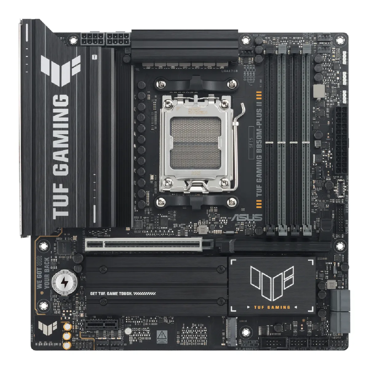 ASUS TUF GAMING B850M PLUS II Carte mère micro ATX Socket AM5 AMD B850 Chipset USB C 3.2 Gen 2x2 USB C 3.2 Gen2 USB 3.2 Gen 2 USB 3.2 Gen 1 2.5 Gigabit LAN carte graphique... - vue 5