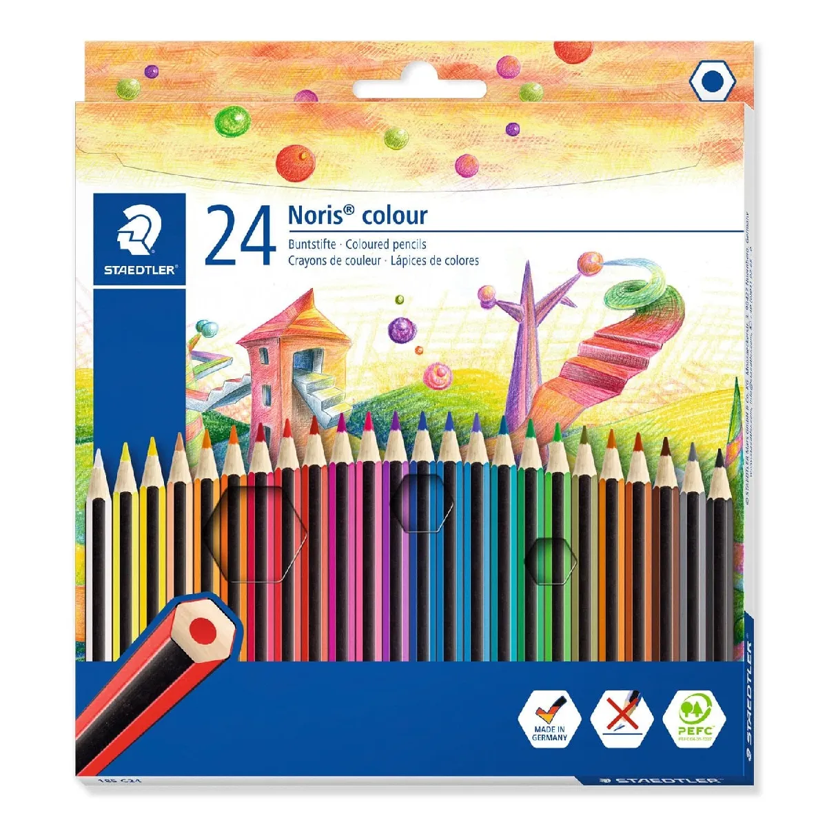 Lapins de couleurs Staedtler Noris colour 185 24 pièces boîte en carton - vue 2