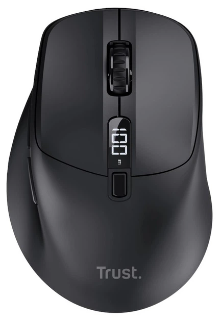 TRUST  Zevo Souris universelle pour droitier RF sans fil + Bluetooth optique 4000 DPI