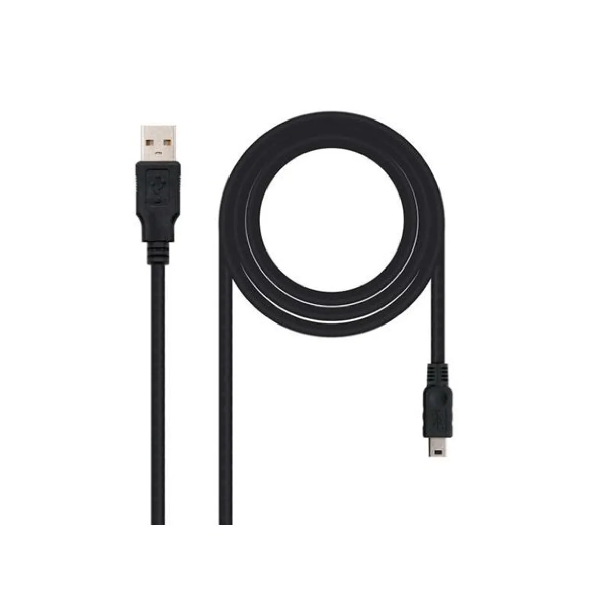NANOCABLE  C&acirc;ble USB 2.0 Type A M&acirc;le vers Mini-USB Type B M&acirc;le - 0,5 m Noir