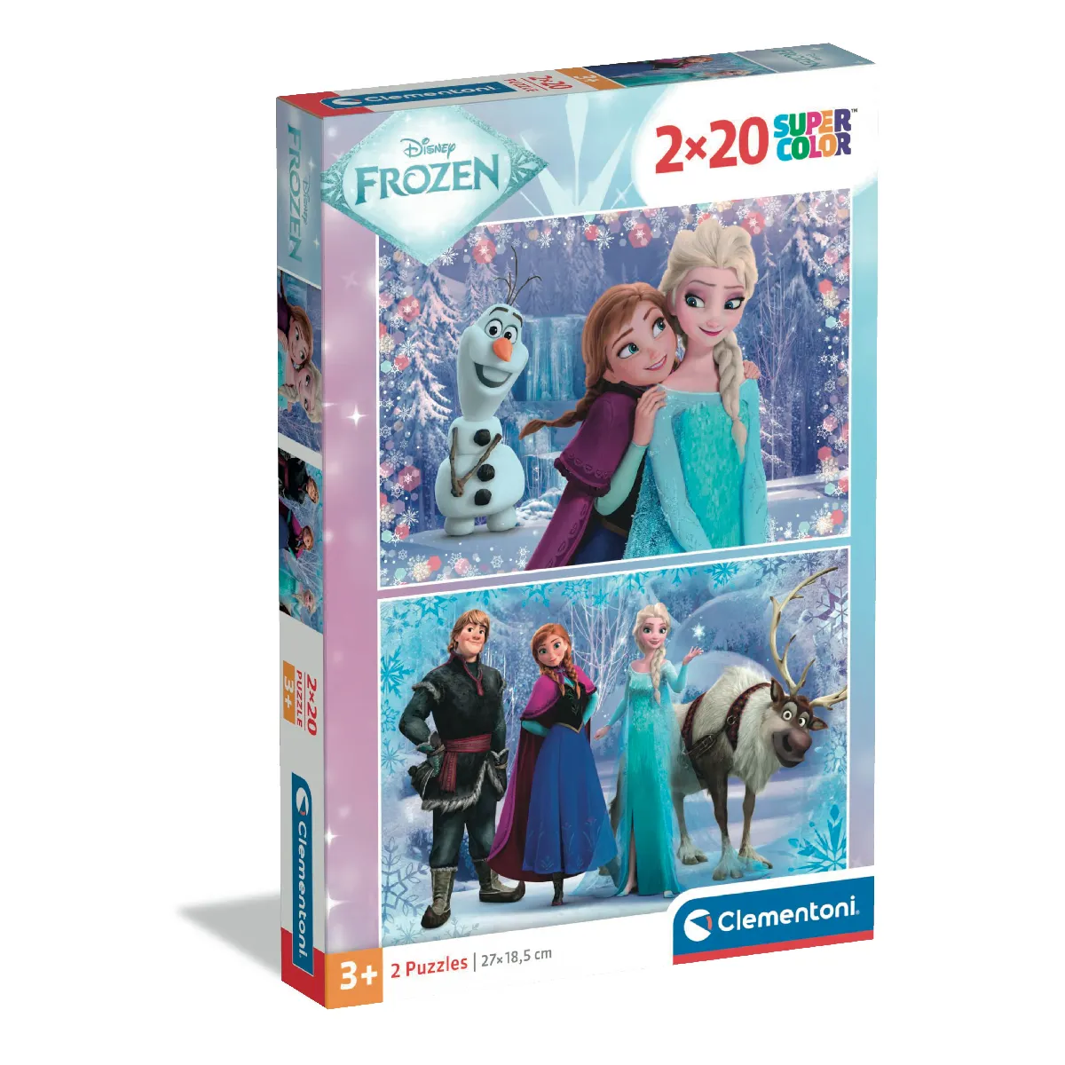 Clementoni Puzzle Enfant 2X20 Pièces Frozen Walt Disney Fabriqué en Italie 24825 - vue 4