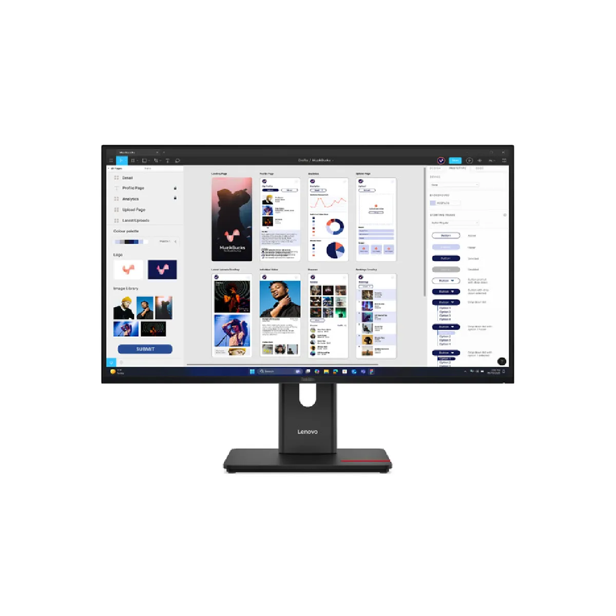 Lenovo ThinkVision T32UD 40 écran plat de PC 80 cm 31.5 3840 x 2160 pixels 4K Ultra HD LCD Neuf - vue 7