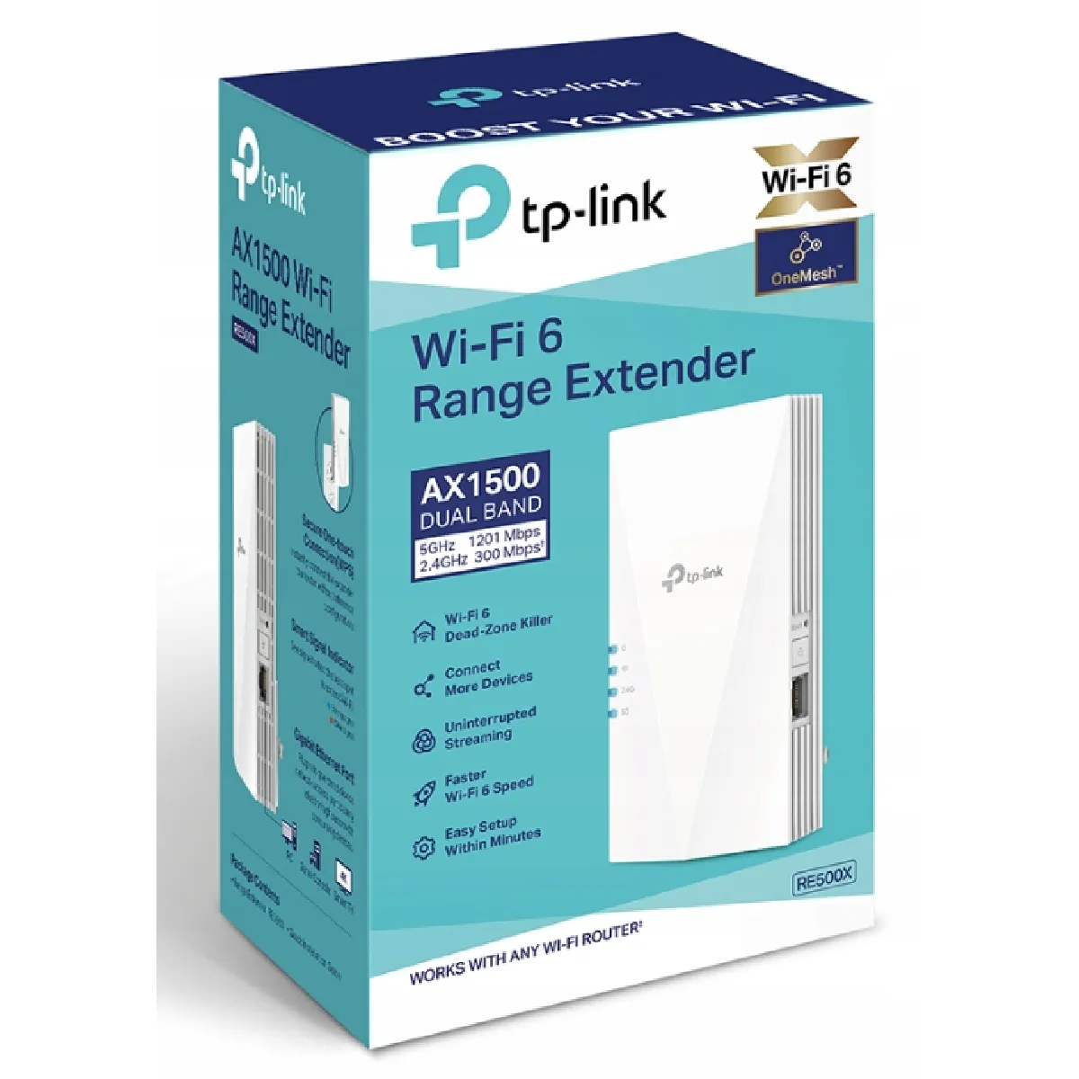 TP-Link Répéteur Wi-Fi 6 RE780X AX3000 Double Bande