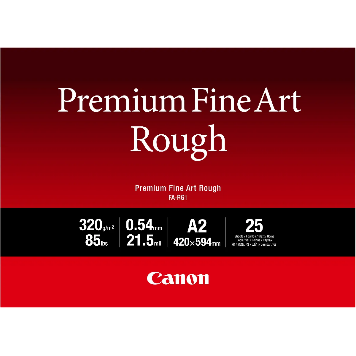 Canon Papier A2 beaux arts texturé Premium FA RG1 25 feuilles Neuf - vue 2