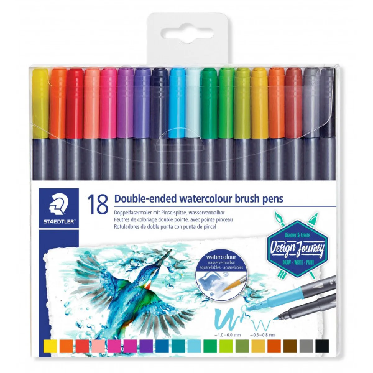 Staedtler Feutre Double Pointe Design Journey, Étui De 18
