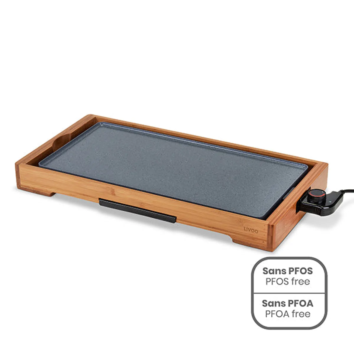 LIVOO  Plancha bambou rev&ecirc;tement c&eacute;ramique 2200 W DOC322