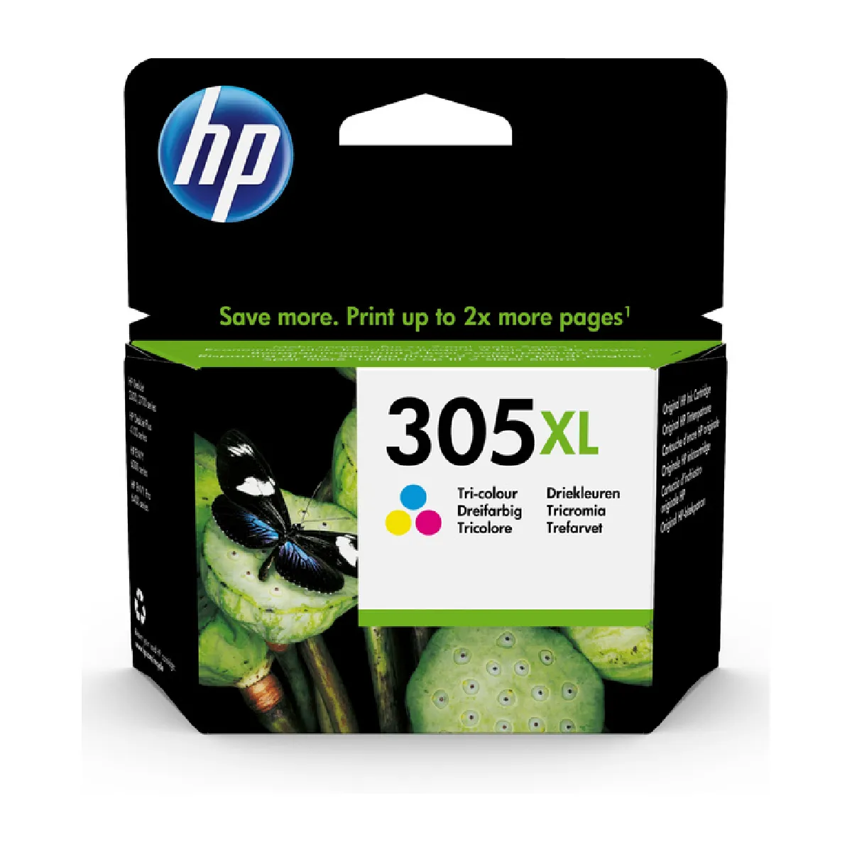 HP Cartouche d’encre trois couleurs 305XL grande capacité authentique