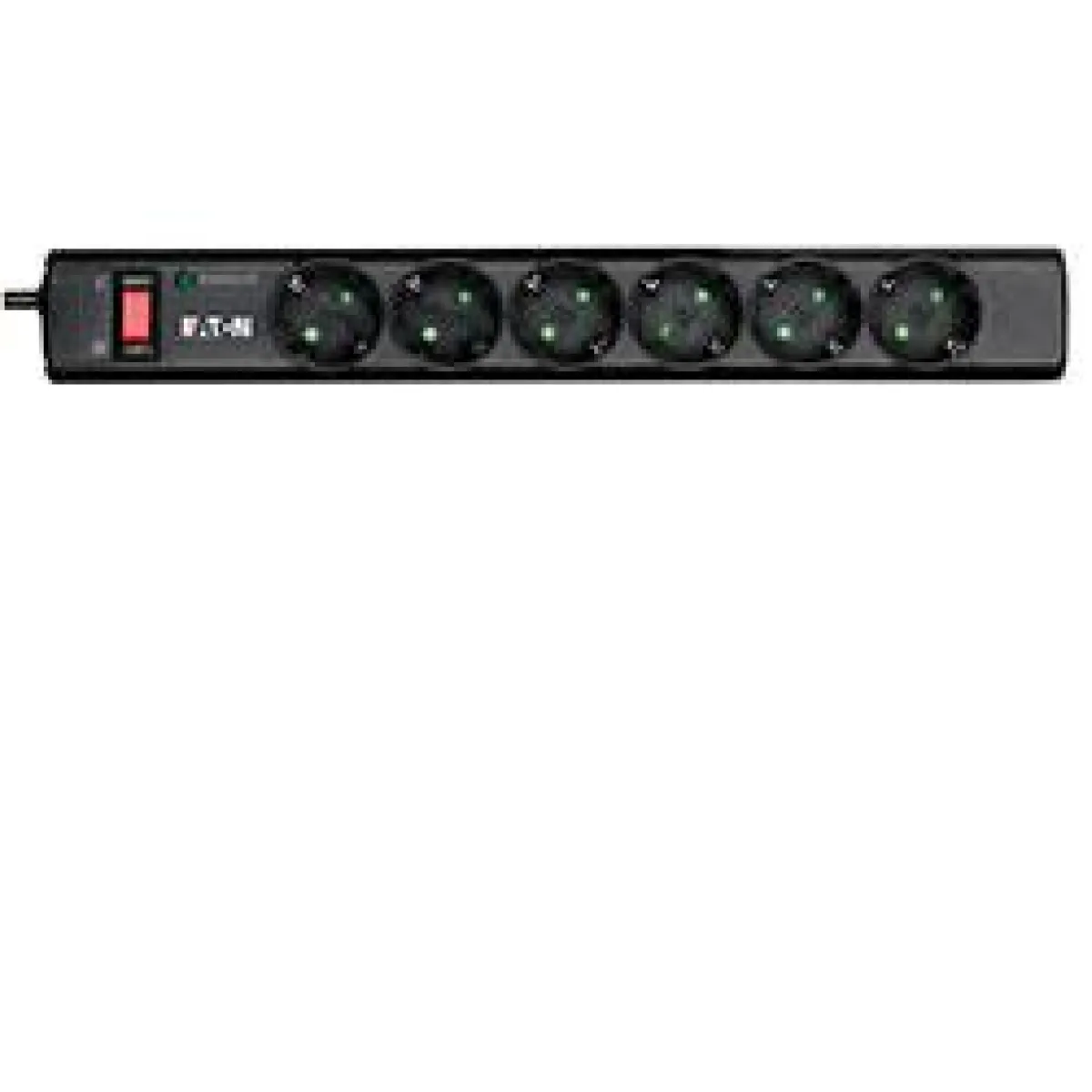 Eaton Protection Strip PS6D - Protection contre les surtensions - CA 220-250 V - 2500 Watt - connecteurs de sortie : 6 - noir