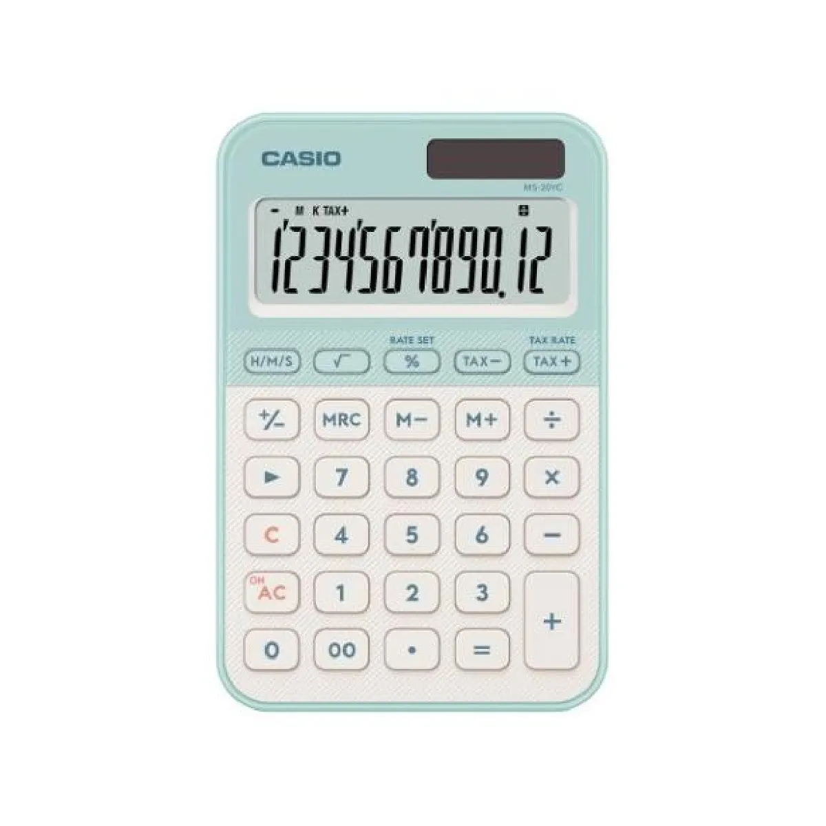 Calculatrice Casio MS 20YC 12 chiffres Bureau Énergie Solaire - vue 2