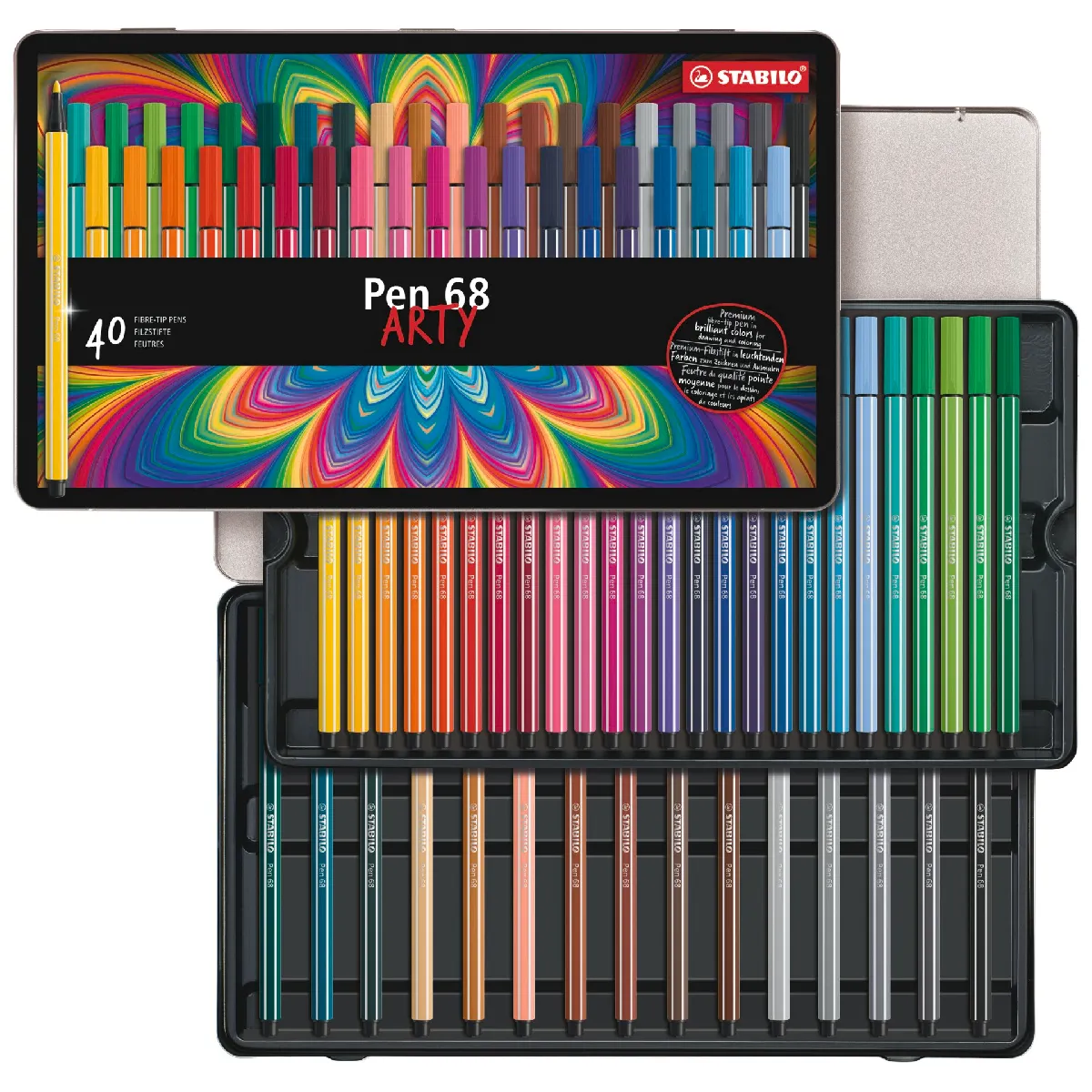 Stabilo Feutre Pen 68 - Boîte Métal De 40 Feutres De Dessin - Image 3