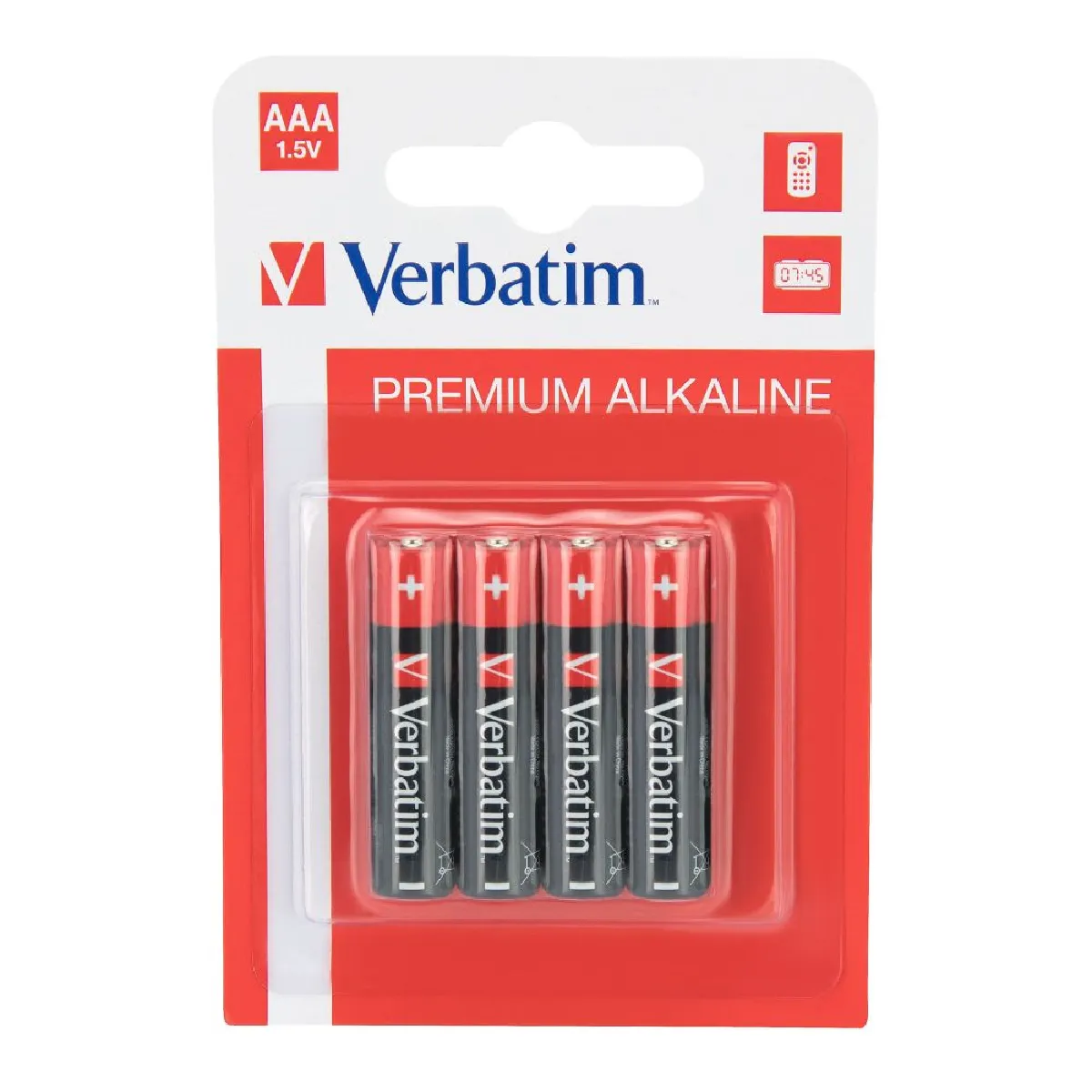 VERBATIM Piles alcalines AAA Premium I 1 5V I AAA LR03 Micro I Batteries AAA I Batteries pour lecteur MP3 appareil photo télécommande rasoir et autres I Premium pile alcaline I 4 pièces - vue 2