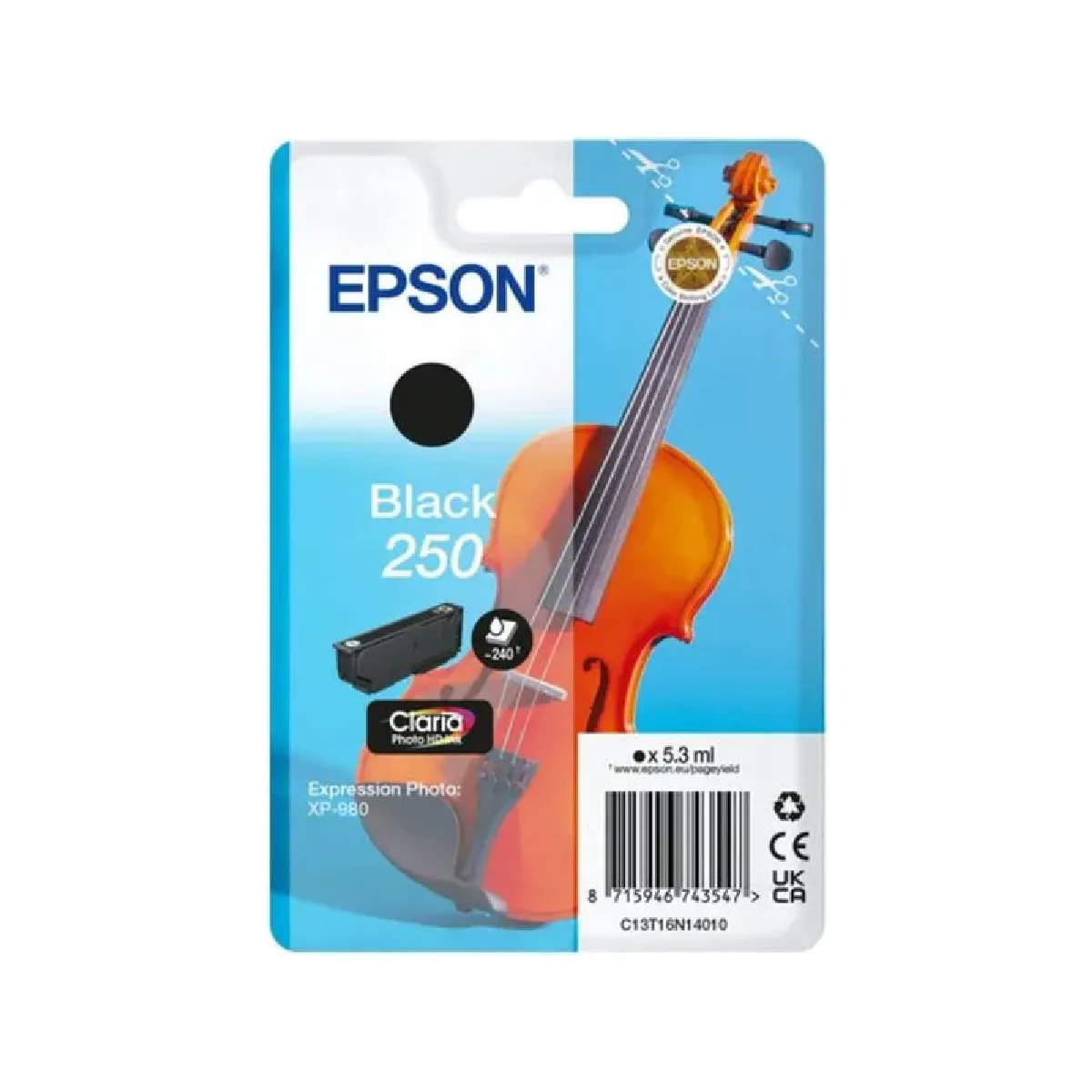 Epson 250 5.3 ml original blister cartouche d'encre pour PN: C11CL95402 - vue 4