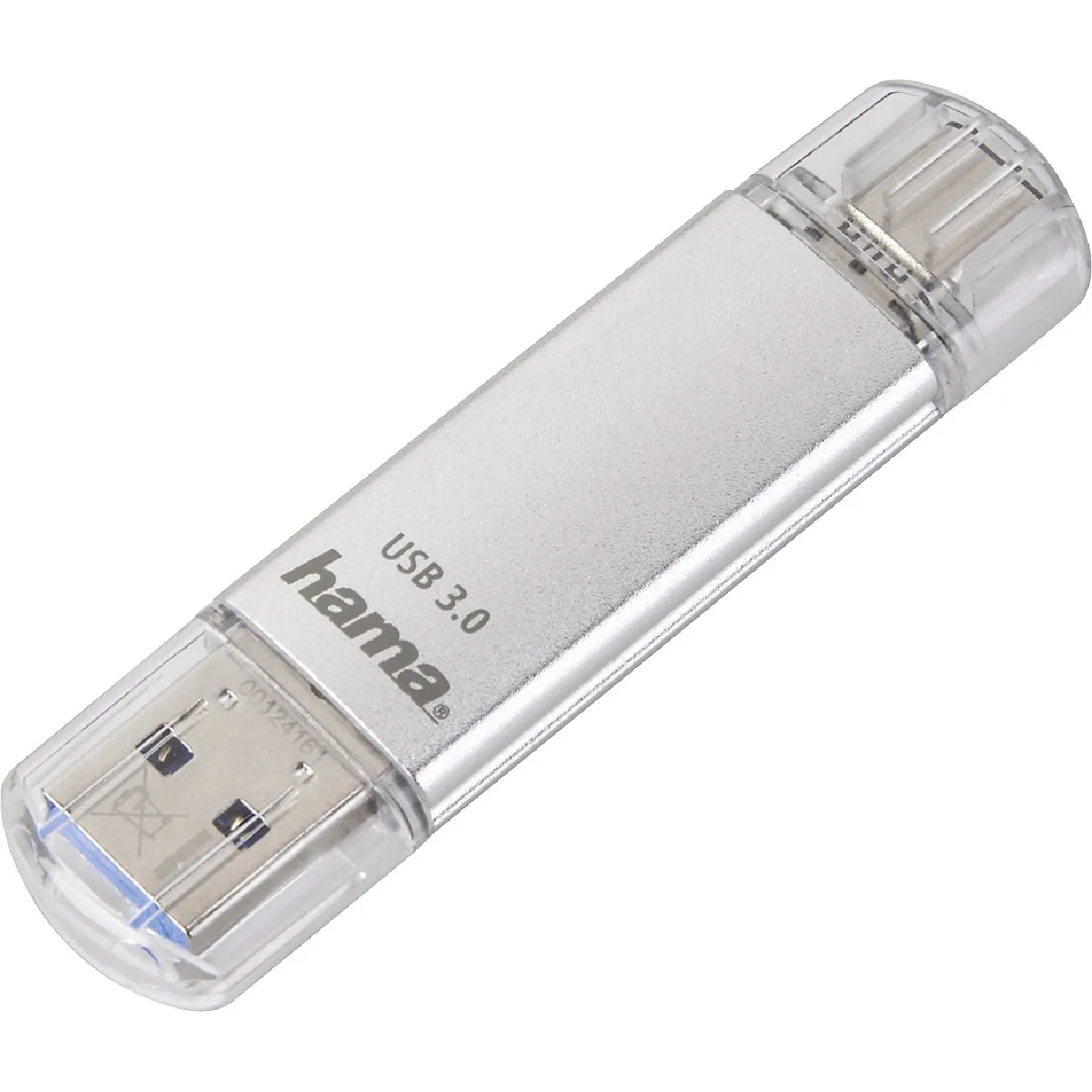 HAMA Cl&eacute; USB  C-Laeta 256 Go USB-C 3.1 / USB 3.0 Argent