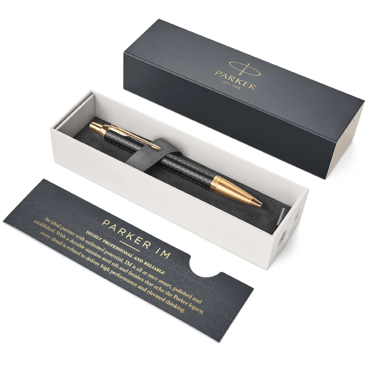 Parker IM Premium - Stylo à bille - bleu - moyen - rétractable