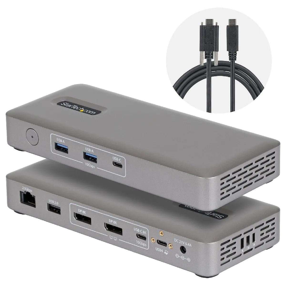 Base pour Portables StarTech.com 208UE-USB4-DOCK USB4 10 Gbit/s 8K Ultra HD - Image 3