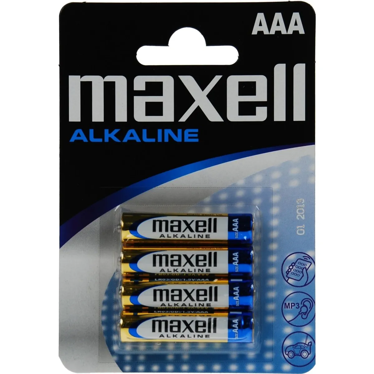 Maxell Pack 4 Piles Alcalines LR03 AAA 1,5V