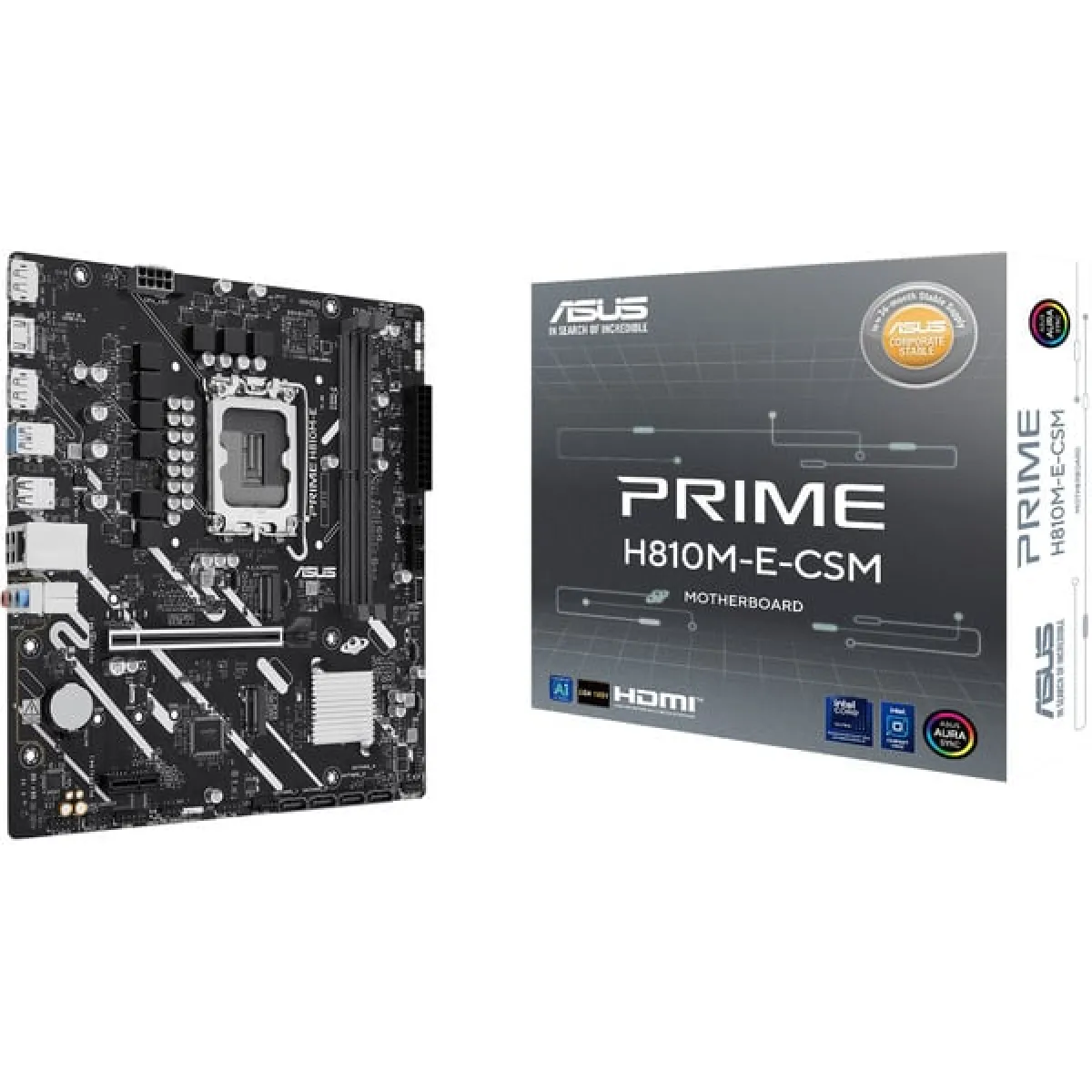 ASUS PRIME H810M E CSM Carte mère micro ATX Socket LGA1851 H810 Chipset USB C 3.2 Gen 1 USB 3.2 Gen 1 Gigabit LAN carte graphique embarquée unité centrale requise audio HD 8... - vue 7