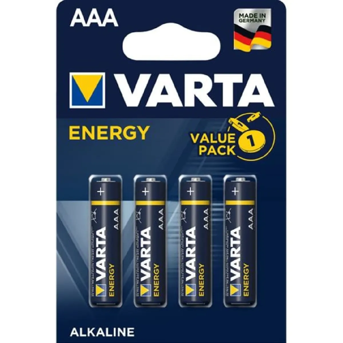 VARTA  ENERGY Piles alcalines LR03/AAA x4