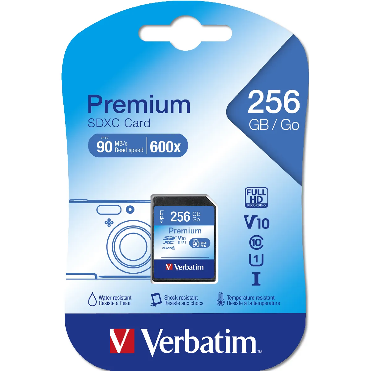Carte mémoire flash VERBATIM Premium UHS Class 1 / Class10 SDXC UHS I - vue 7