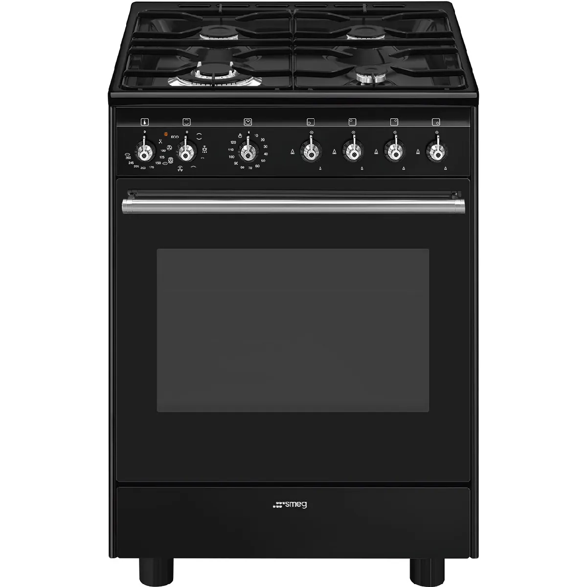 Cuisinière Mixte SMEG CX61GMBL – 4 Foyers Gaz, Four Électrique 70L - vue 10
