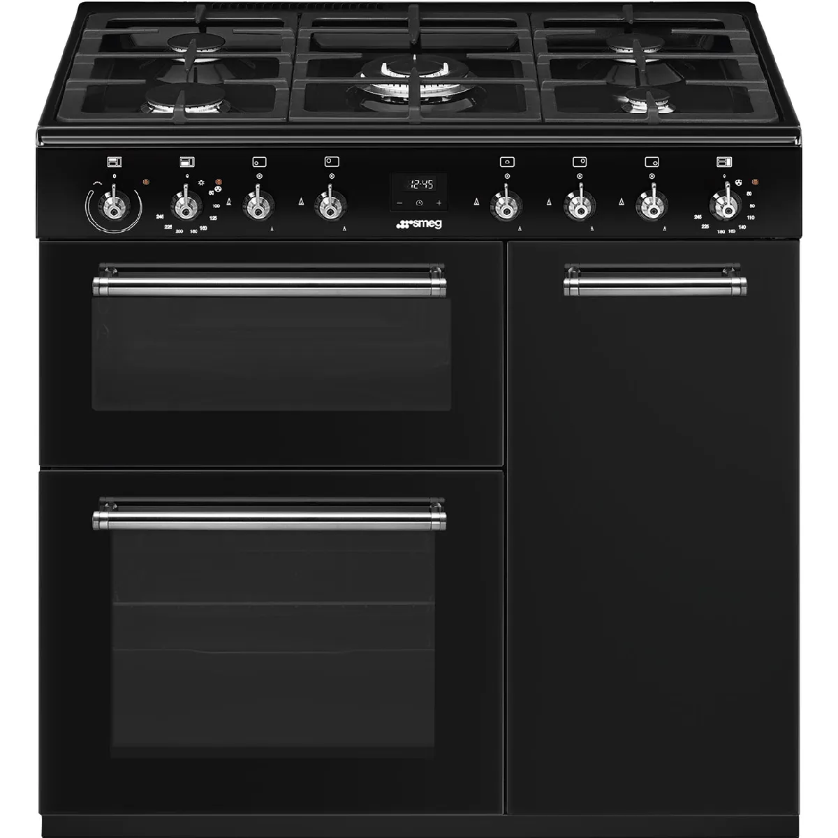 Piano De Cuisson Gaz SMEG CX93GMBL – 5 Brûleurs, Double Four 61L - vue 10