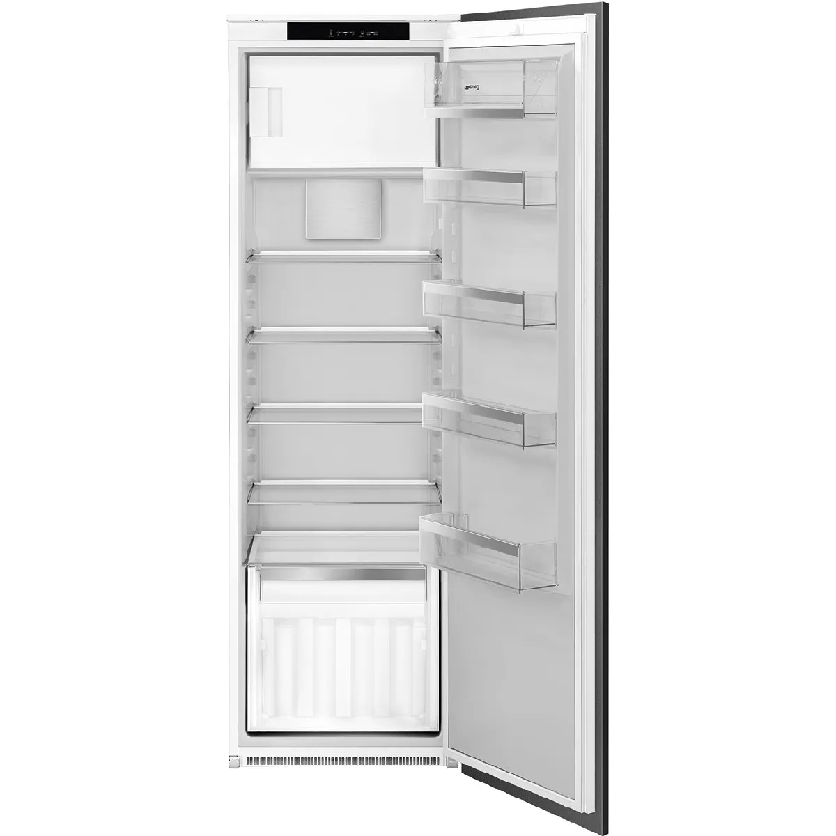 Refrigerateur integrable 1 porte Afficheur LED interne 286 nets dont refrigerateur brasse 264 et congelateur **** statique 22 niche 178 cm fixation par glissieres 31 dB A /B classe energetique E - vue 1