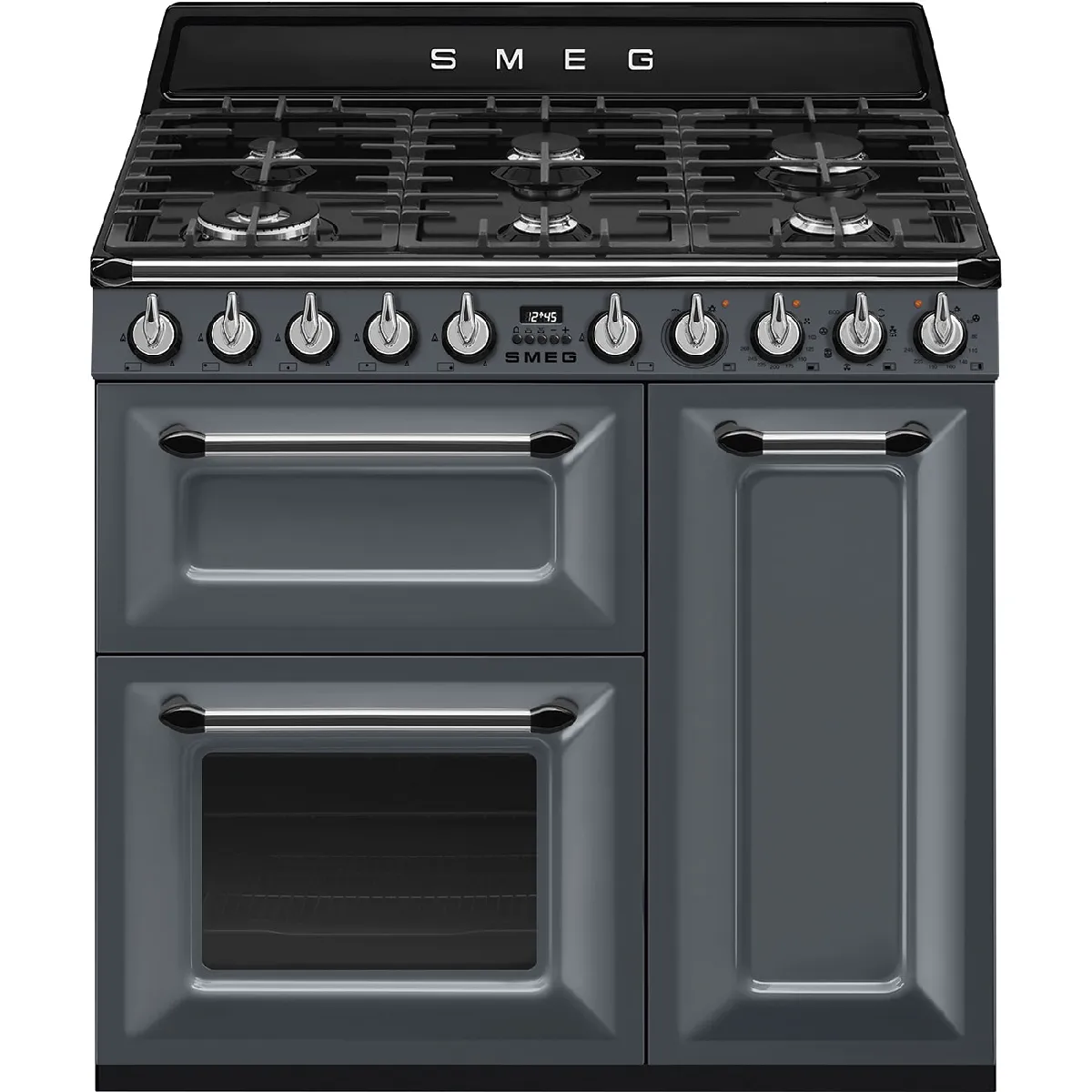 Piano De Cuisson GAZ SMEG TR93GR – 90cm, 6 Foyers, 2 Fours Chaleur Tournante - vue 2
