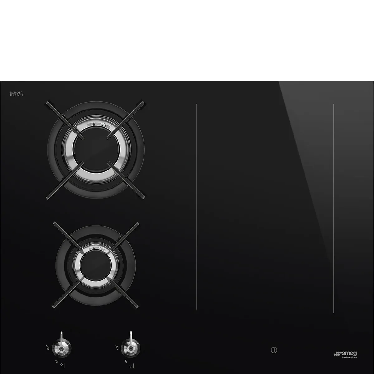 Plaque De Cuisson Mixte SMEG PM3643D – 2 Inductions, 2 Gaz, 65 cm - vue 5