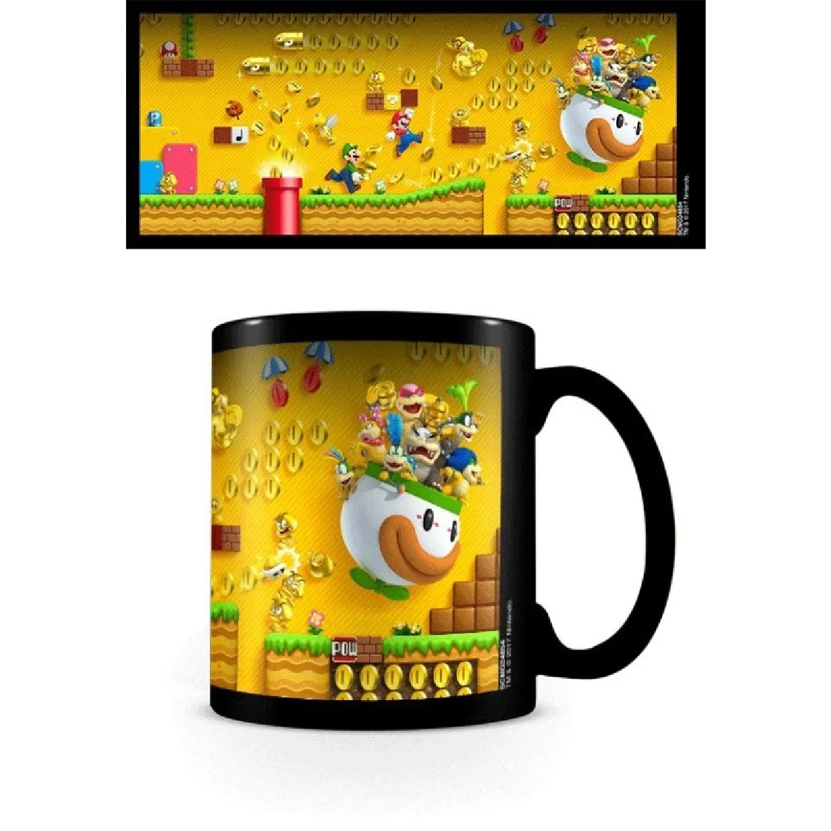 Super Mario Noir Tasse Gold Coin Rush Magique Qui Change De Couleur - Image 3