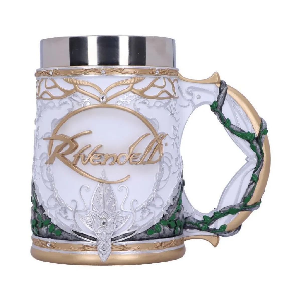 Nemesis Now Blanc Mug Résine Inox - 300 Ml