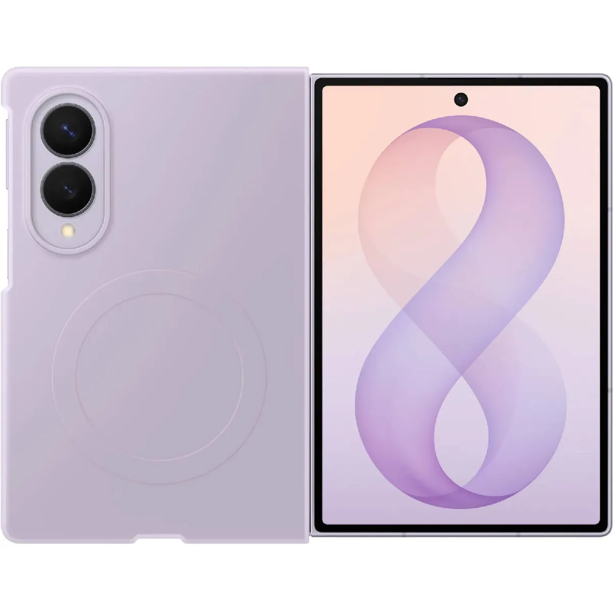 Pack 2 en 1 Coque magnétique en silicone Lavande + Film anti reflet pour Samsung Galaxy Z Fold 8 - vue 9