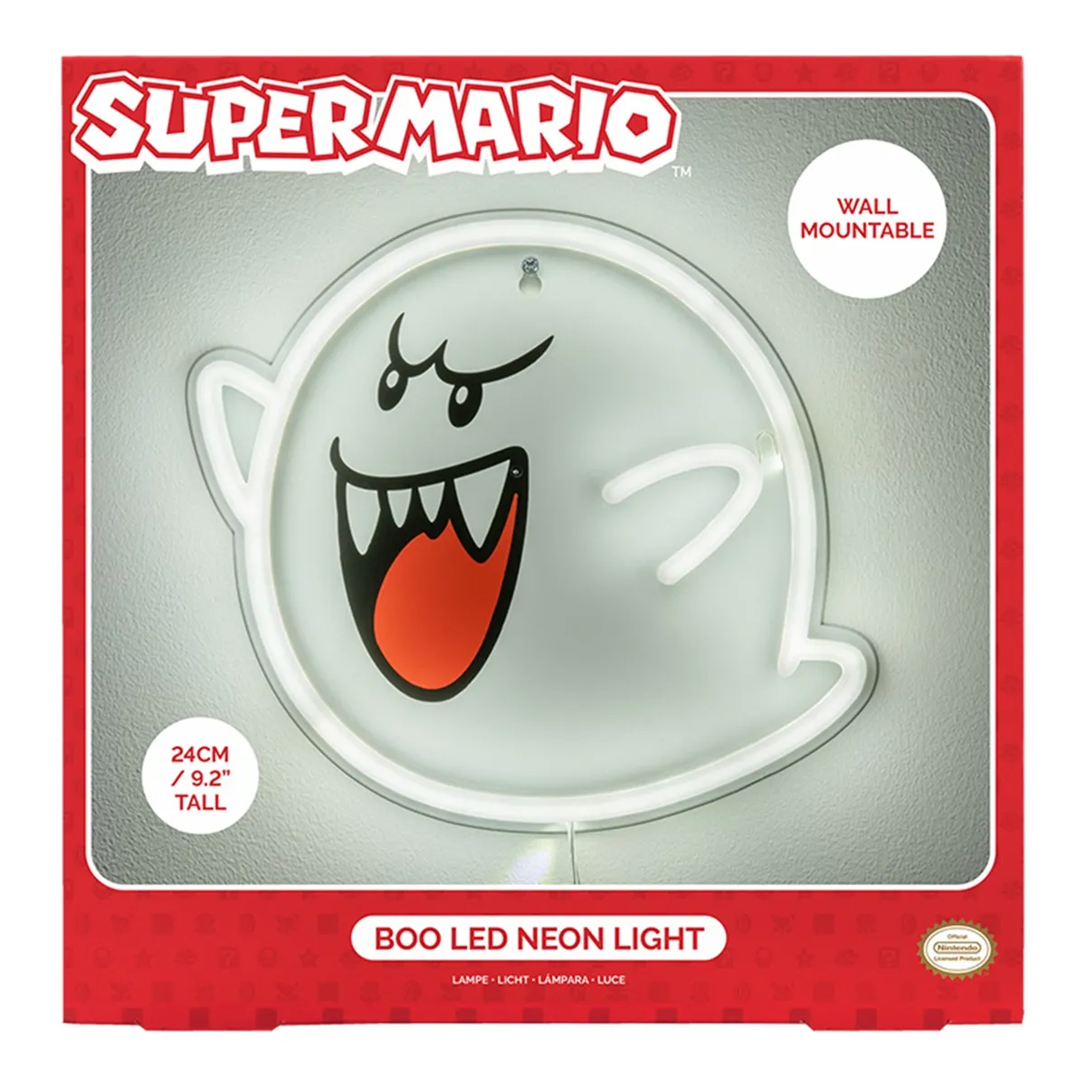 Paladone Blanc Lampe Murale Boo Nintendo