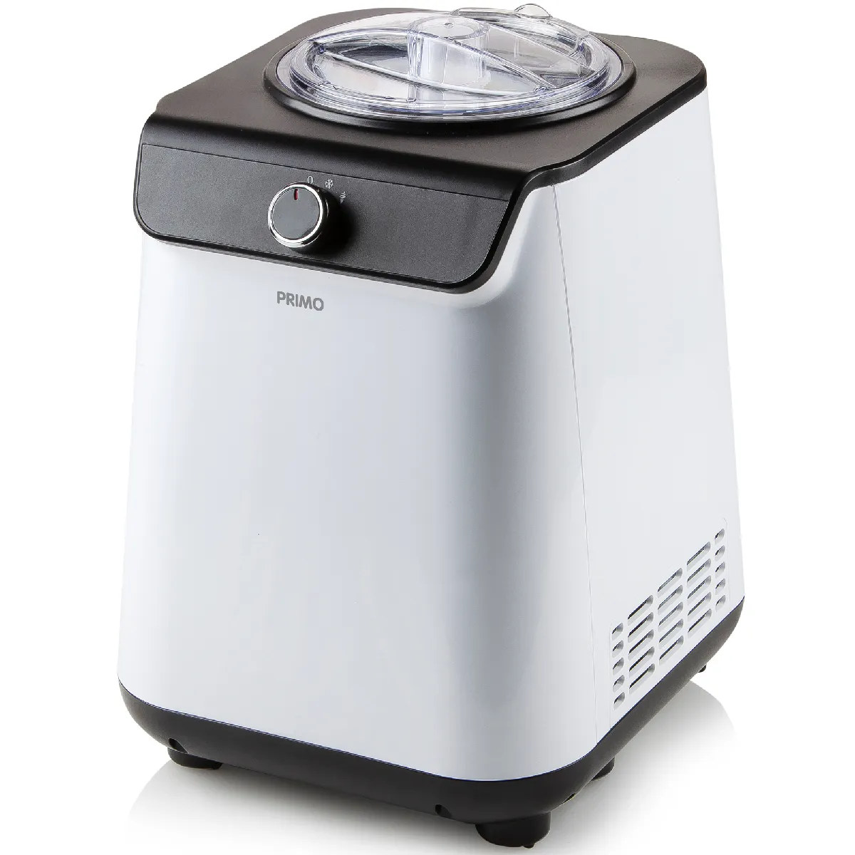 Primo Elektro Blanc/Noir Pr401im Sorbetière - Sorbetière - Autocongélation - Avec Compresseur - 1.2L