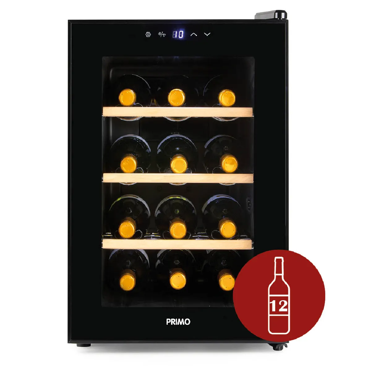 Non Communiqué Noir Primo Pr190wk Cave À Vin – 12 Bouteilles – Classe F – Pose Libre - Image 2