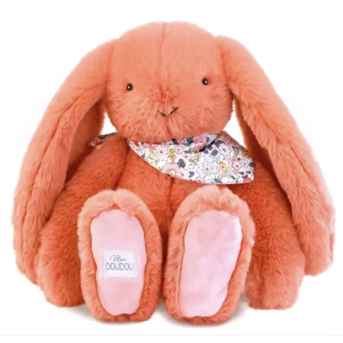 Doudou & Compagnie Rouge Peluche Lapin Fleurette - Image 3