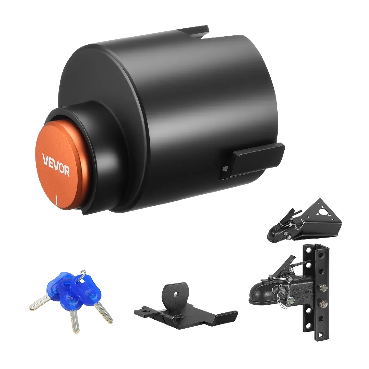 Vevor Antivol Attelage Remorque 58,6 Mm - Verrou Robuste Avec 3 Clés