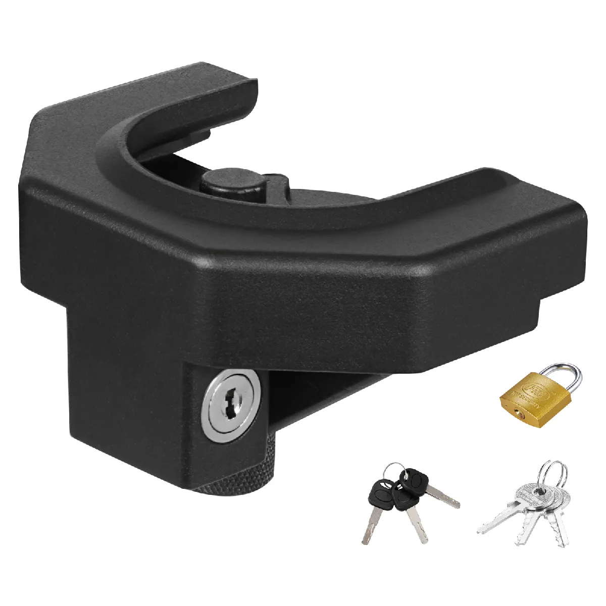 Vevor Jaune/Noir Hs-Ohs04-L - Antivol Attelage Remorque 58,7 Mm