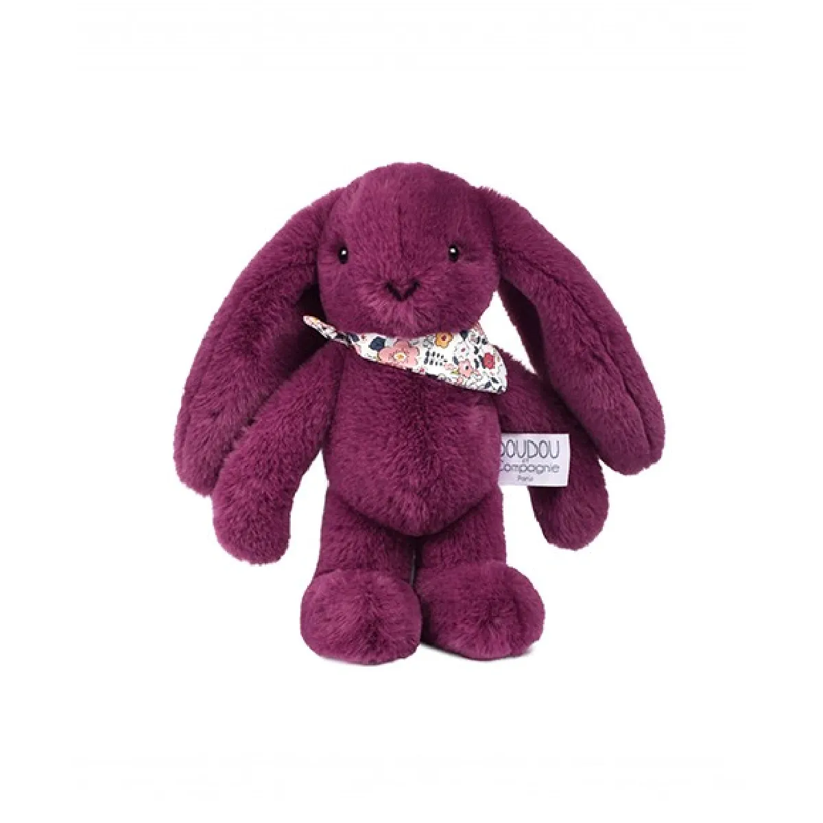 Peluche Lapin Fleurette Prune (35 cm) - Image 3