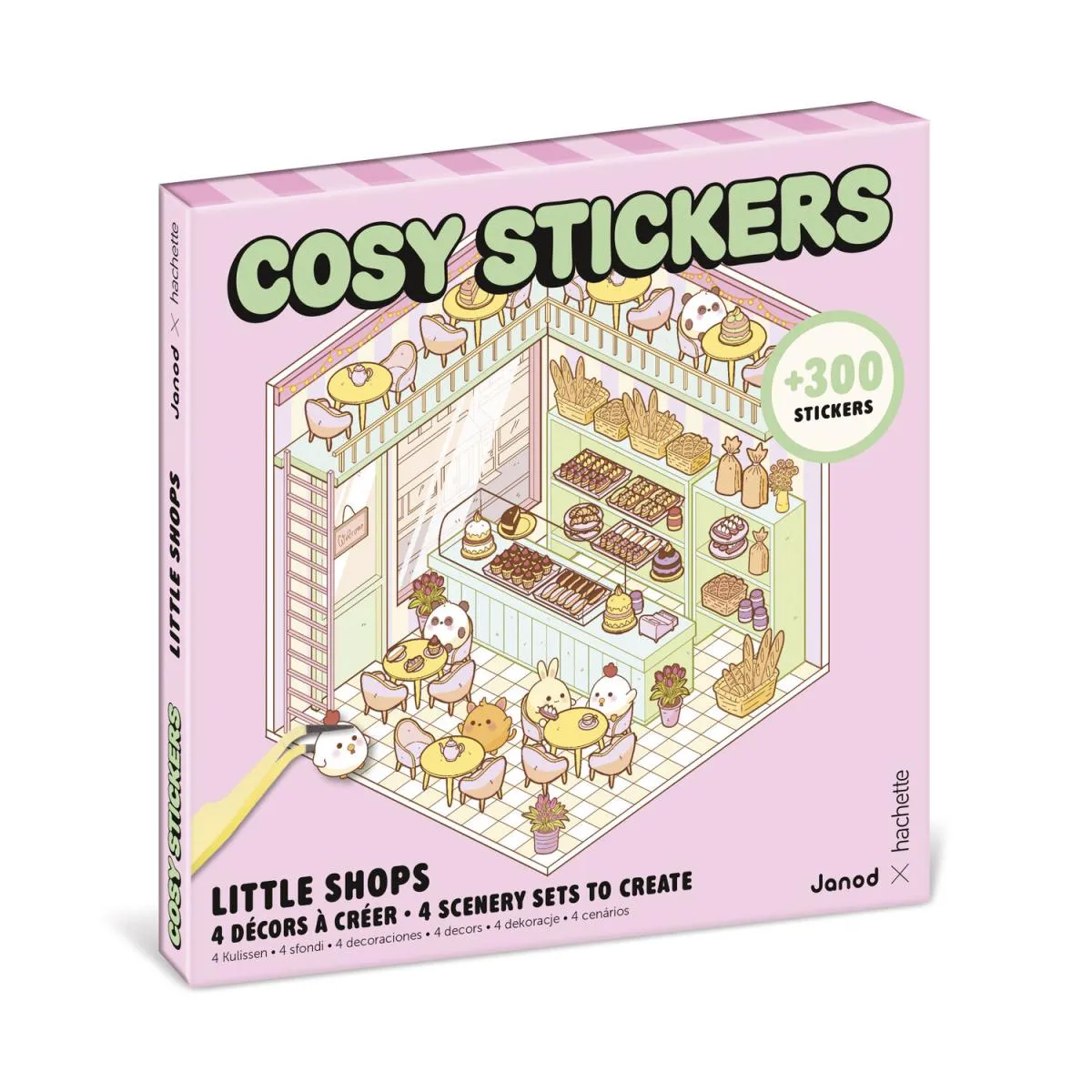 Janod Multicolore Jeu Créatif Cosy Stickers Shop - Image 2