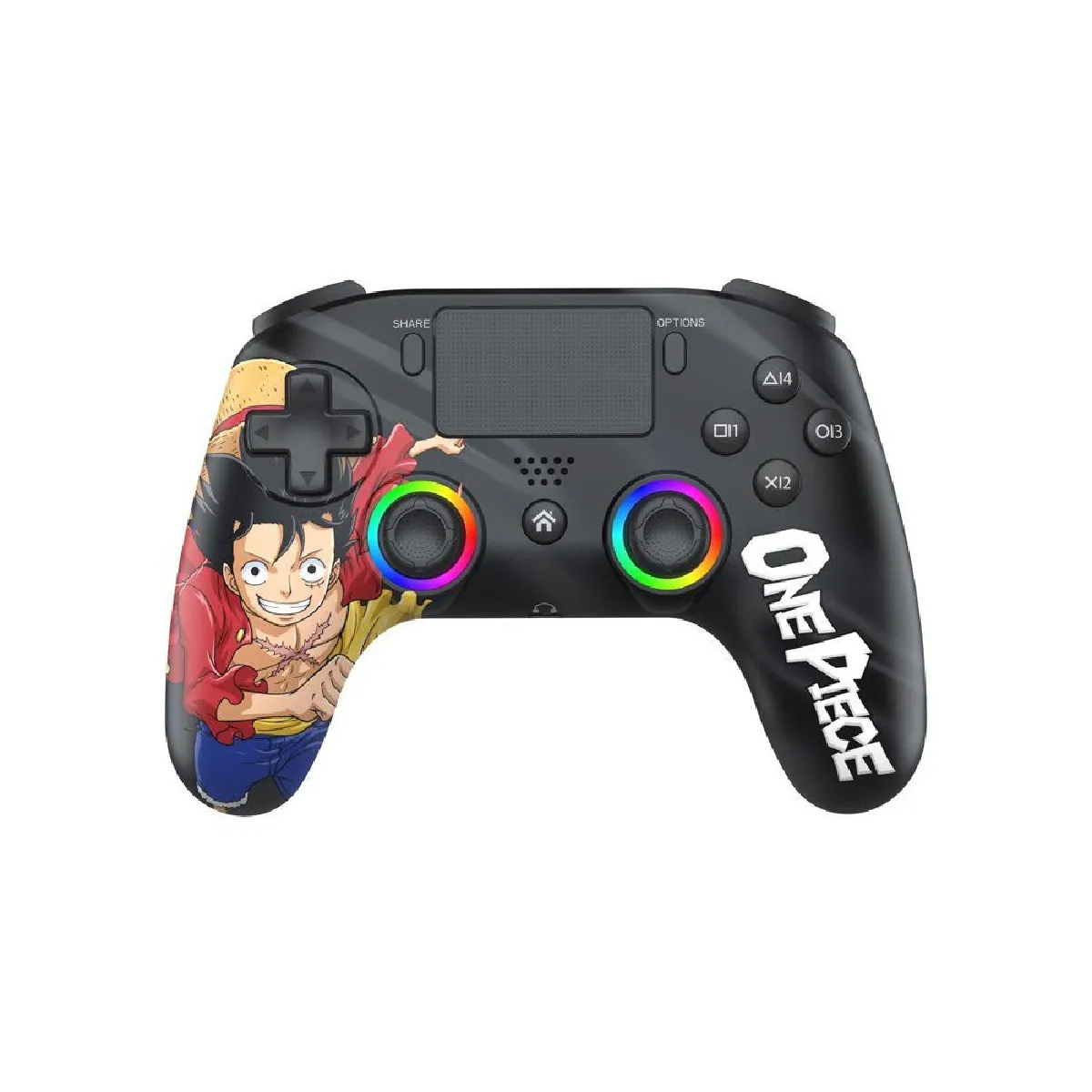 Subsonic Noir One Piece Luffy Fishman - Manette Sans Fil Ps5/Pc - Bluetooth