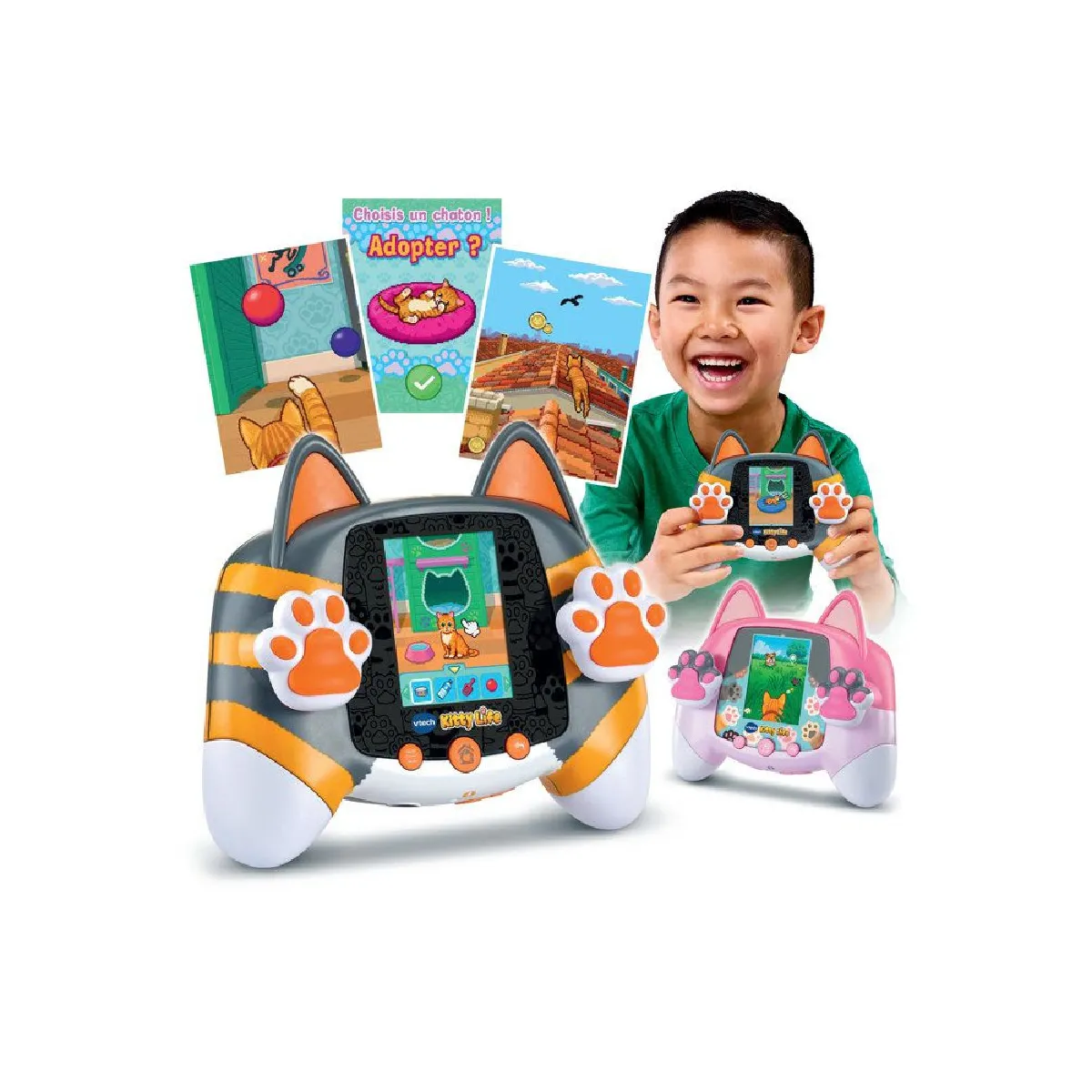 Vtech Gris Et Orange Jeu Électronique Kitty Life - Image 3