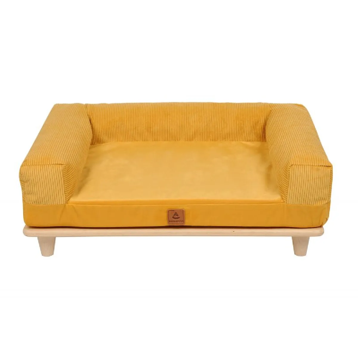 Animood Canapé-lit pour chien Sonya Taille : universelle, couleur : moutarde, matériau : welur/sztruks