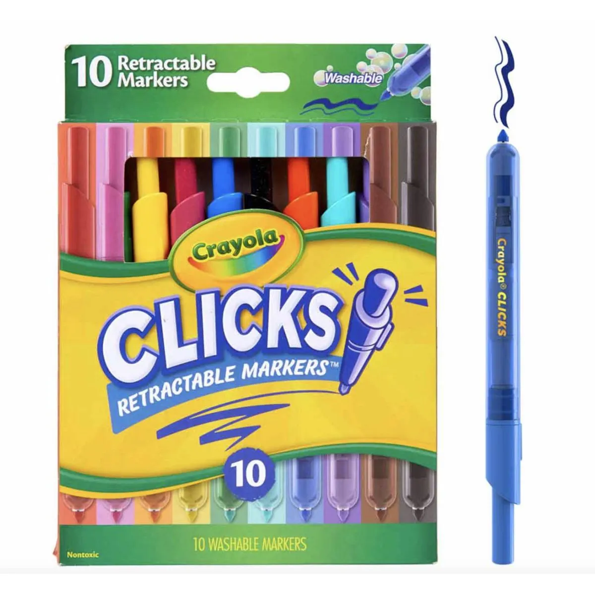 Crayola Marqueurs Clicks Retractables 10 Pcs - Image 2