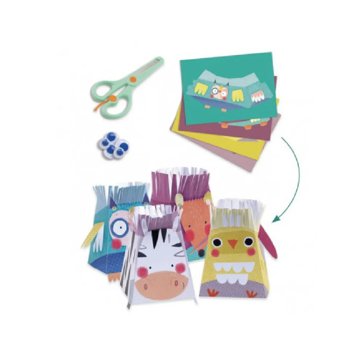 Djeco Multicolore Jeu Créatif Coffret Multi-Activités Les Animaux Et Leurs Maisons - Image 4