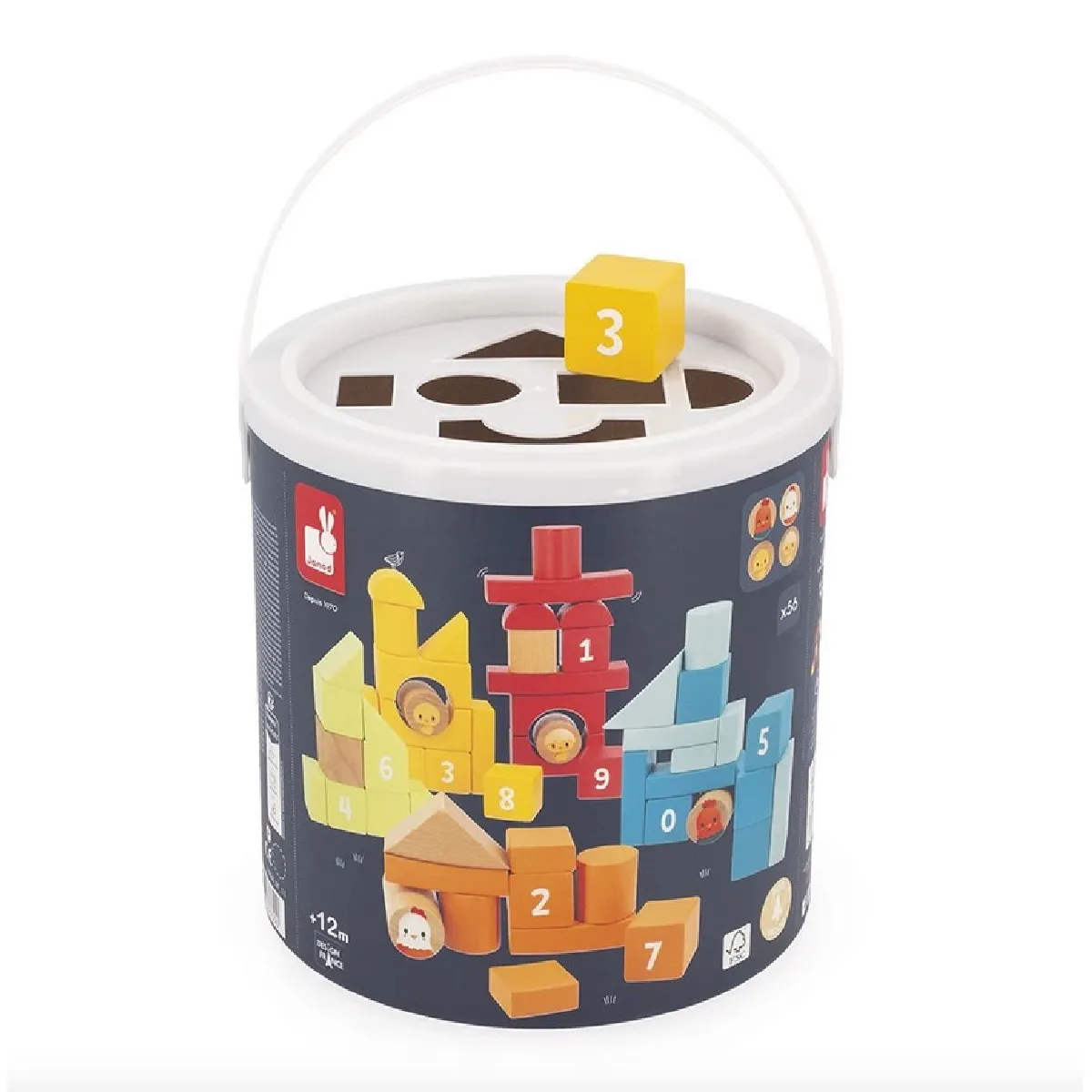 Janod Baril De Construction La Ferme - 56 Pcs - Image 3