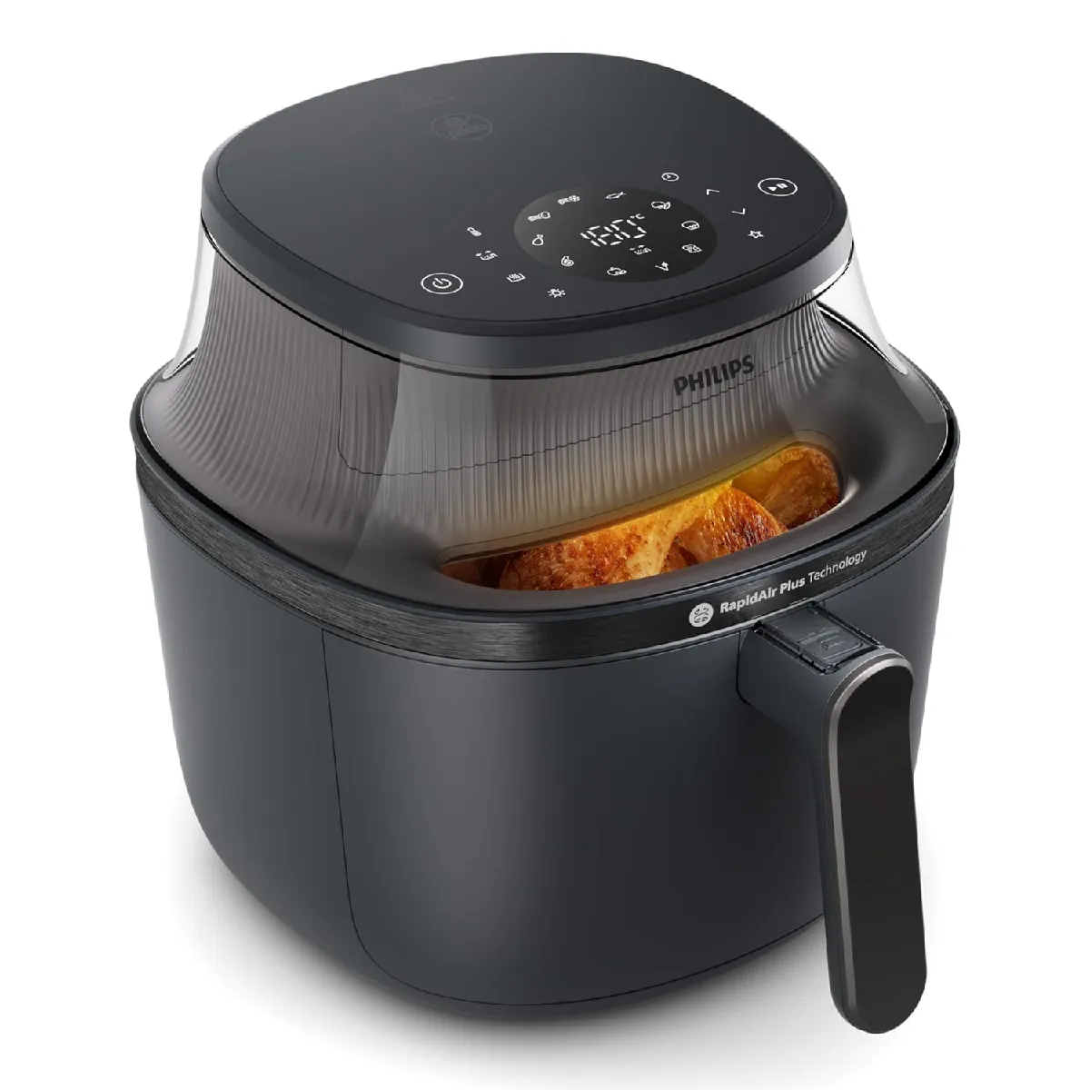 Philips Air Fryer 3000 Series 4 2 fenêtre de cuisson friteuse 16 en 1 technologie RapidAir Plus élimination des graisses application de recettes HomeID facile à nettoyer NA32000 - vue 2