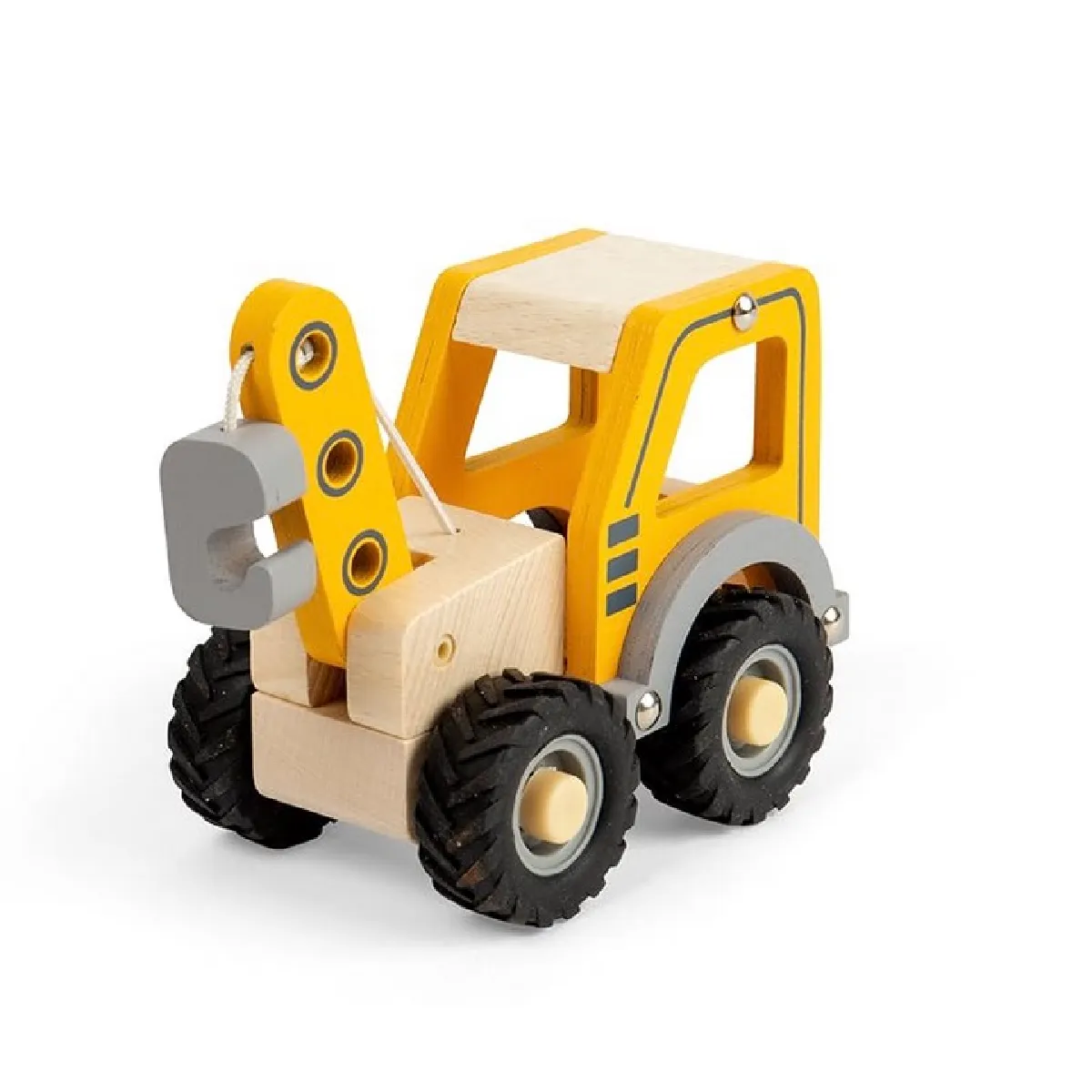 Bigjigs Toys Mini Véhicule Grue En Bois