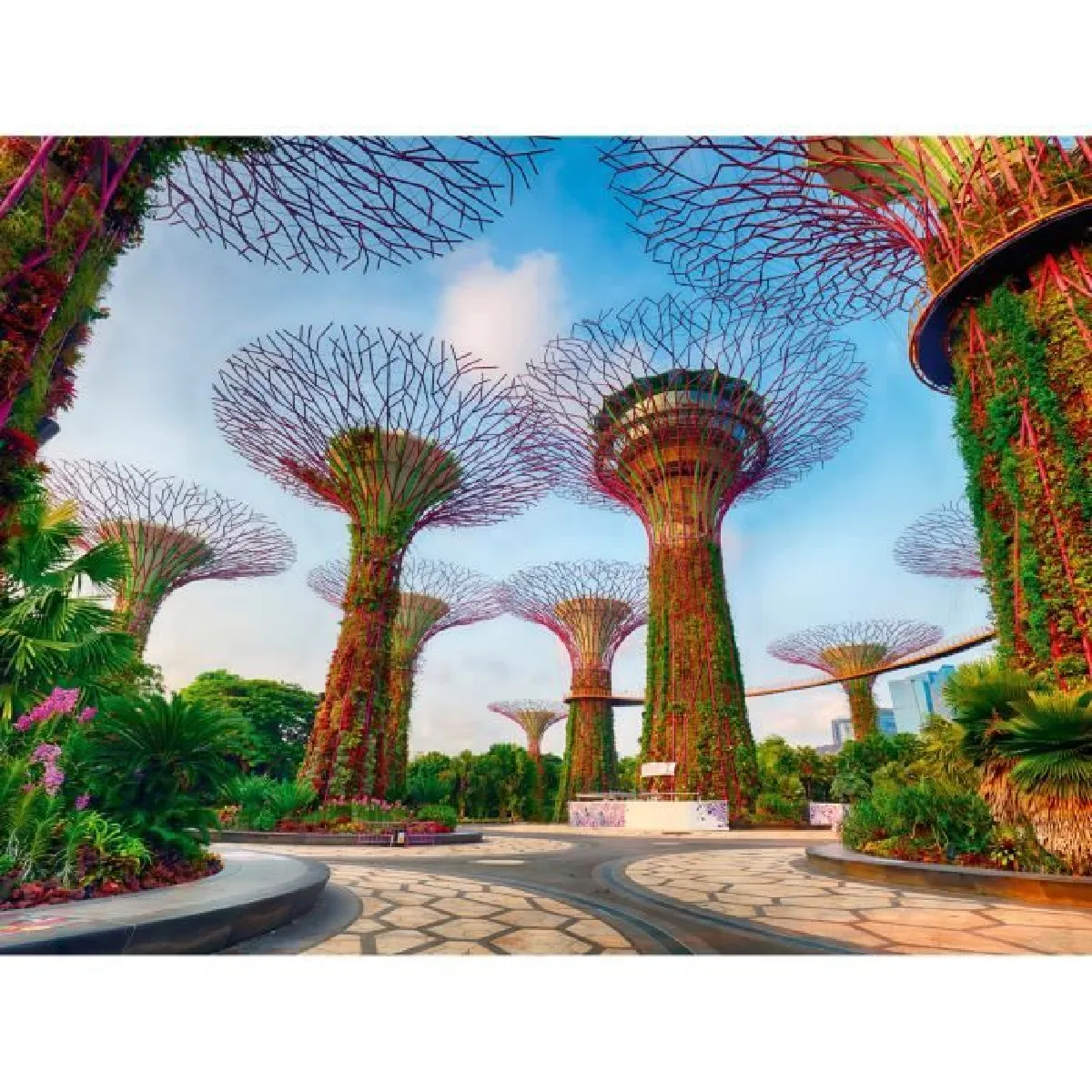 Puzzle 1500 pièces : Jardin de la baie de Singapour Ravensburger France - vue 9